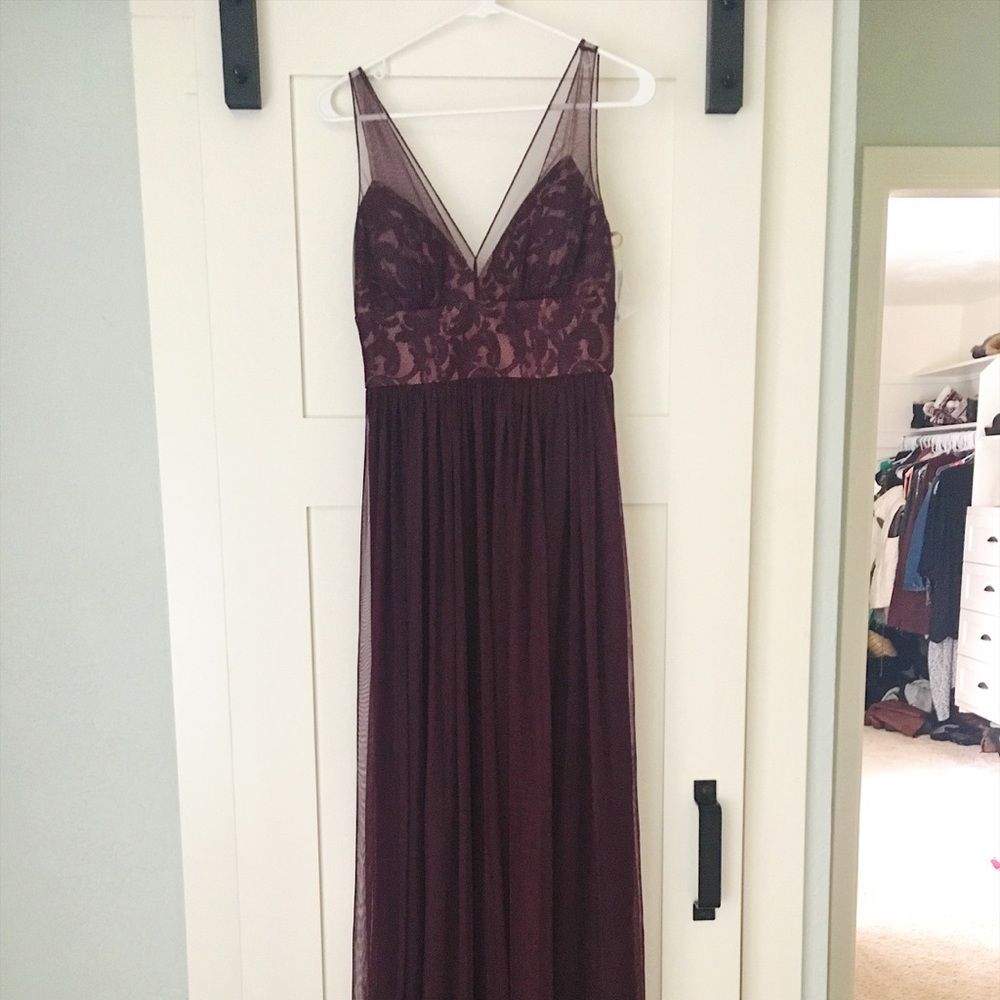 Beautiful BHLDN Brit dress in deep Amethyst